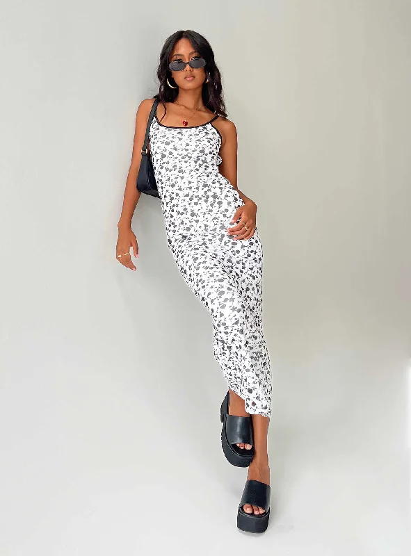 Corset dresses for formal galas with luxurious fabrics -Knox Maxi Dress White / Black Floral Corset dresses for formal galas with luxurious fabrics -Knox Maxi Dress White / Black Floral