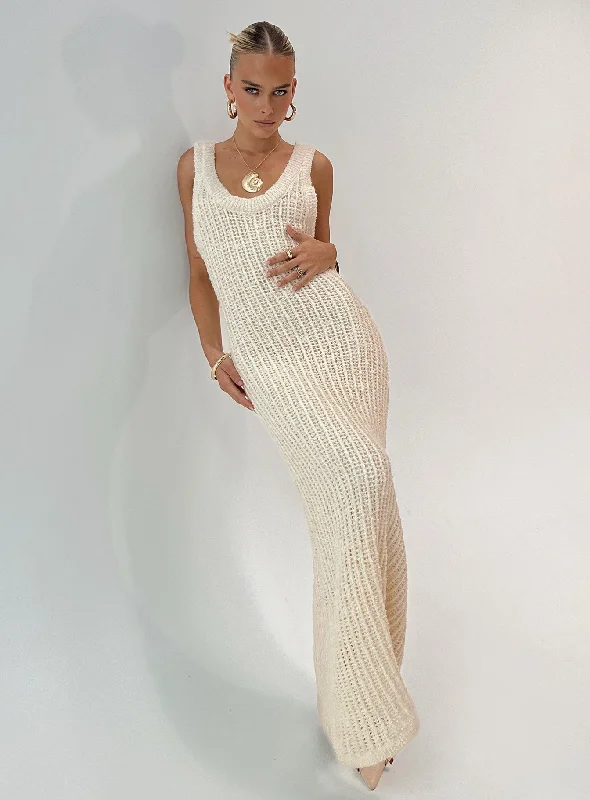 Formal birthday dresses with sophisticated designs and luxurious fabrics for formal galas -Andiamo Maxi Dress Cream Formal birthday dresses with sophisticated designs and luxurious fabrics for formal galas -Andiamo Maxi Dress Cream