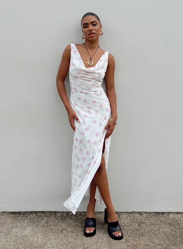 Formal birthday dresses with sophisticated designs and luxurious fabrics for formal galas and high-end events -Asbyn Maxi Dress White Floral Formal birthday dresses with sophisticated designs and luxurious fabrics for formal galas and high-end events -Asbyn Maxi Dress White Floral