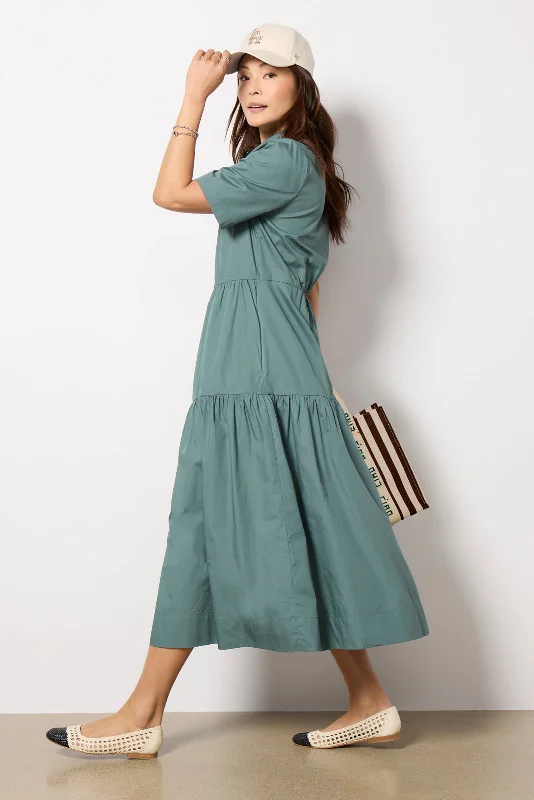 Long flowy dresses for a dramatic evening look - -Ella Midi Shirt Dress
