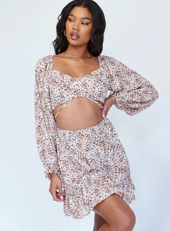 Party dresses with unique accessories and embellishments for special occasions and events to stand out and shine -Blossom Mini Dress Floral