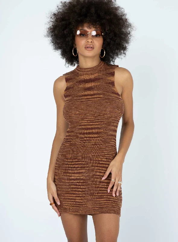 Corset dresses with eco-friendly materials and sustainable production for environmental responsibility and awareness -Maceo Mini Dress Brown Corset dresses with eco-friendly materials and sustainable production for environmental responsibility and awareness -Maceo Mini Dress Brown