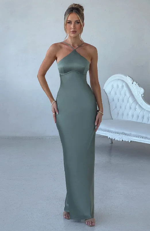 Red prom dresses with sequins and shine -Sinead Maxi Dress - Sage