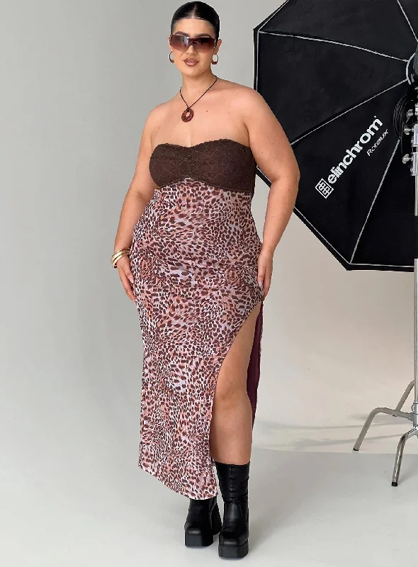 Birthday dresses for special occasions with personalized messages and quotes for a personal and meaningful touch -Raidein Strapless Maxi Dress Leopard Curve Birthday dresses for special occasions with personalized messages and quotes for a personal and meaningful touch -Raidein Strapless Maxi Dress Leopard Curve