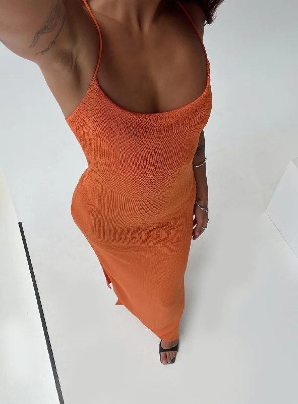 Formal party dresses for formal events with classic silhouettes and vintage-inspired accessories for a classic look -Cote Maxi Dress Orange Formal party dresses for formal events with classic silhouettes and vintage-inspired accessories for a classic look -Cote Maxi Dress Orange