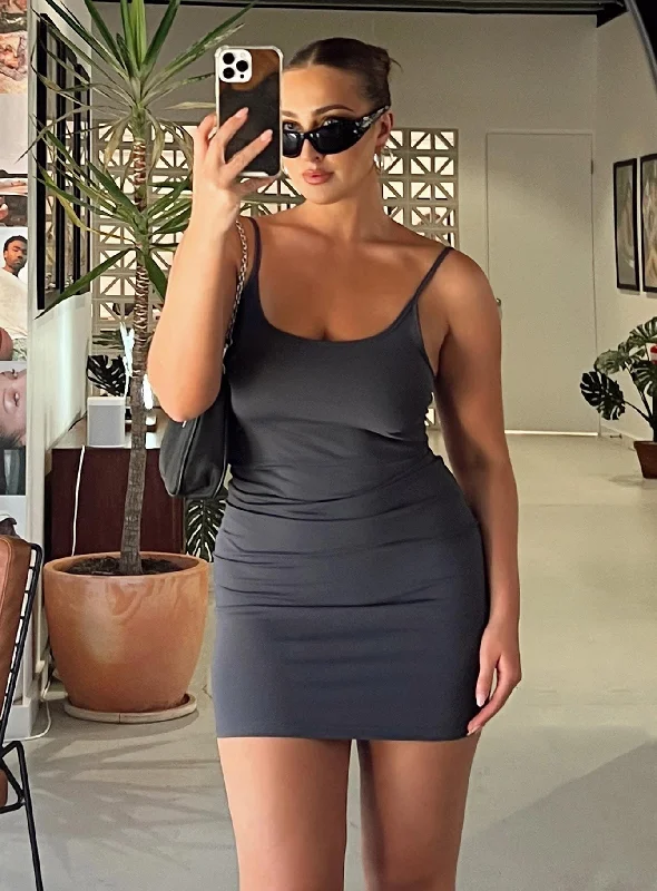 Birthday dresses with eco-friendly materials and sustainable production for environmental awareness and responsibility -Geary Mini Dress Grey Birthday dresses with eco-friendly materials and sustainable production for environmental awareness and responsibility -Geary Mini Dress Grey