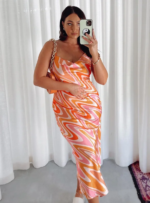 Formal birthday dresses with luxurious fabrics and sophisticated designs for formal events and high-end galas -Zamora Maxi Dress Orange / Pink Formal birthday dresses with luxurious fabrics and sophisticated designs for formal events and high-end galas -Zamora Maxi Dress Orange / Pink