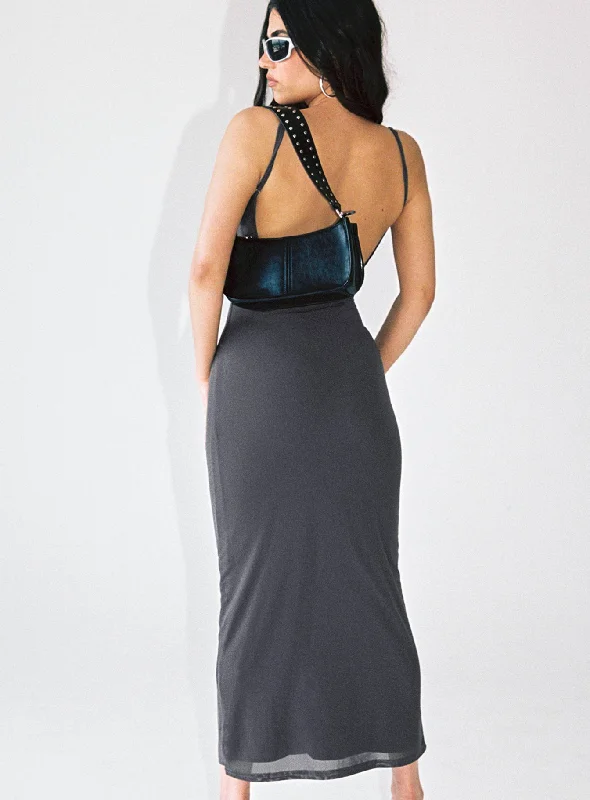 Formal birthday dresses with sophisticated designs and luxurious fabrics for formal galas -Knox Maxi Dress Slate Petite Formal birthday dresses with sophisticated designs and luxurious fabrics for formal galas -Knox Maxi Dress Slate Petite