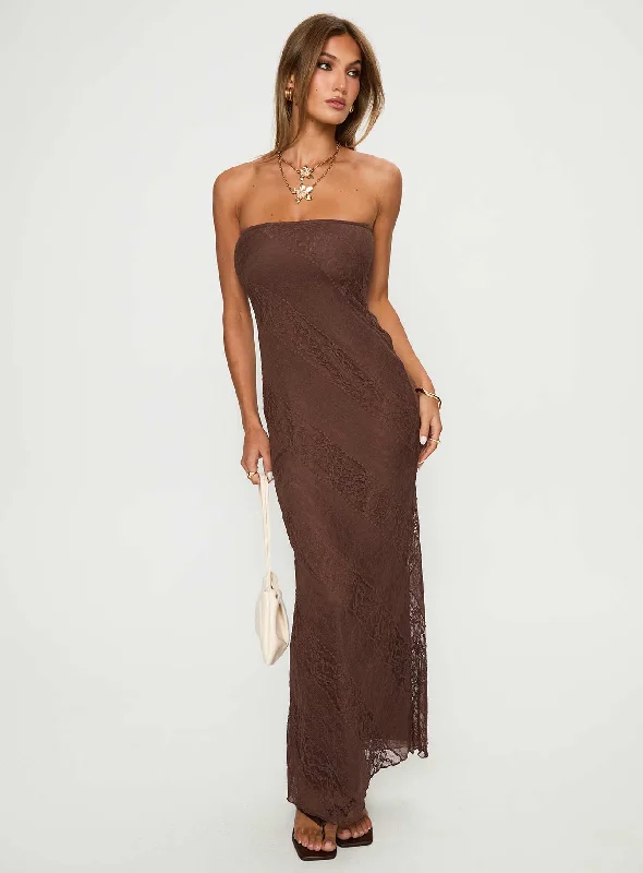 Sustainable fashion choices for eco-conscious wedding guests- -Majorca Strapless Maxi Dress Chocolate Sustainable fashion choices for eco-conscious wedding guests- -Majorca Strapless Maxi Dress Chocolate