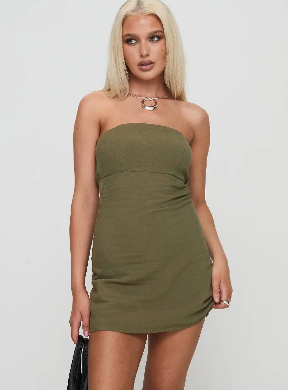 Prom dresses for special occasions with custom designs and embroidery for uniqueness and exclusivity -Yahir Mini Dress Sage Prom dresses for special occasions with custom designs and embroidery for uniqueness and exclusivity -Yahir Mini Dress Sage