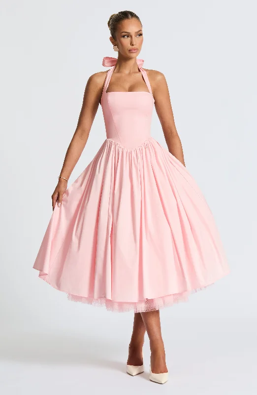 Prom dresses for formal events with luxurious fabrics and sophisticated designs for luxury and sophistication -Cressida Midi Dress - Blush Prom dresses for formal events with luxurious fabrics and sophisticated designs for luxury and sophistication -Cressida Midi Dress - Blush