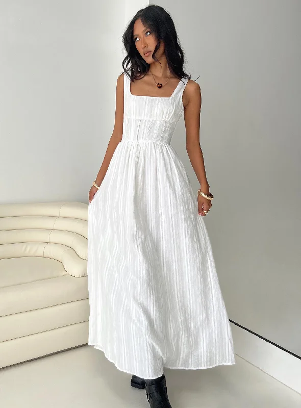 Best graduation dress brands using ethical labor practices- -Lorinda Maxi Dress White Best graduation dress brands using ethical labor practices- -Lorinda Maxi Dress White