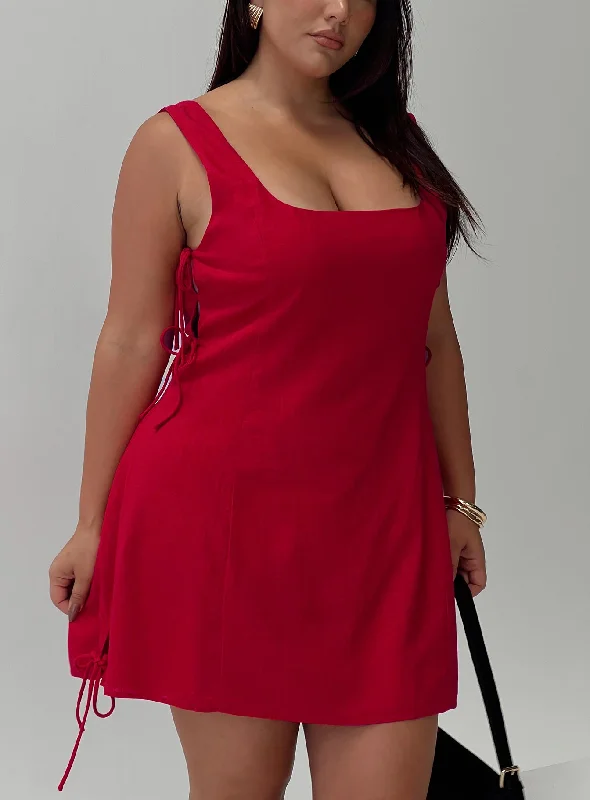 Prom dresses for summer with sun protection and breathable fabrics -Play It Again Mini Dress Red Curve Prom dresses for summer with sun protection and breathable fabrics -Play It Again Mini Dress Red Curve