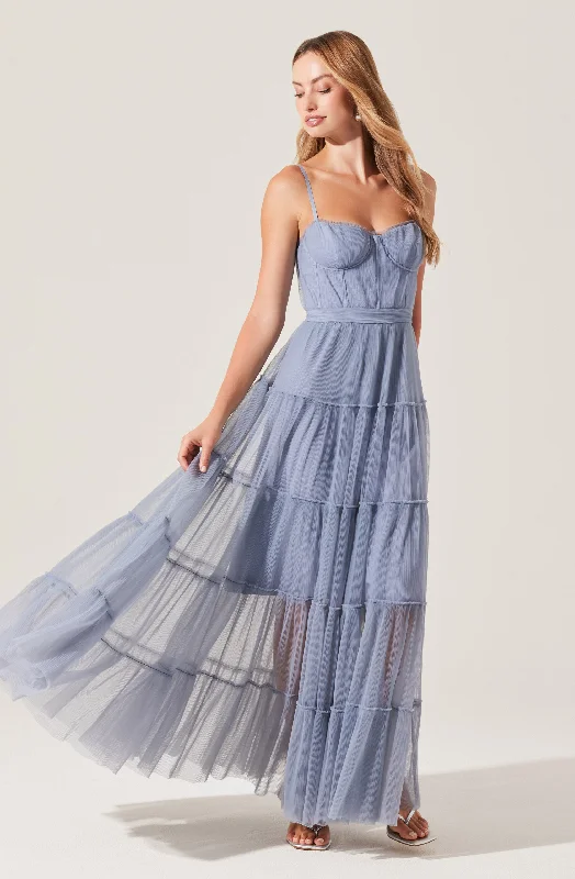 Bridesmaid dress codes for formal vs. casual weddings- -Mireya Bustier Tulle Maxi Dress Bridesmaid dress codes for formal vs. casual weddings- -Mireya Bustier Tulle Maxi Dress