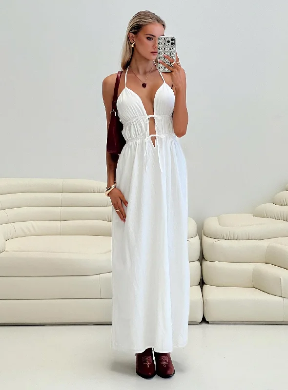 Birthday dresses with smart health monitoring features and wellness focus for health-conscious individuals -Dalston Maxi Dress White Birthday dresses with smart health monitoring features and wellness focus for health-conscious individuals -Dalston Maxi Dress White