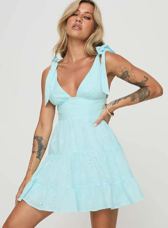 Formal party dresses for formal galas with unique cultural influences and traditional styles for cultural heritage -Galvis Mini Dress Blue Formal party dresses for formal galas with unique cultural influences and traditional styles for cultural heritage -Galvis Mini Dress Blue