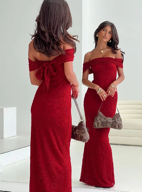 Party dresses for formal events with convertible necklines -Allured Strapless Maxi Dress Burgundy Party dresses for formal events with convertible necklines -Allured Strapless Maxi Dress Burgundy