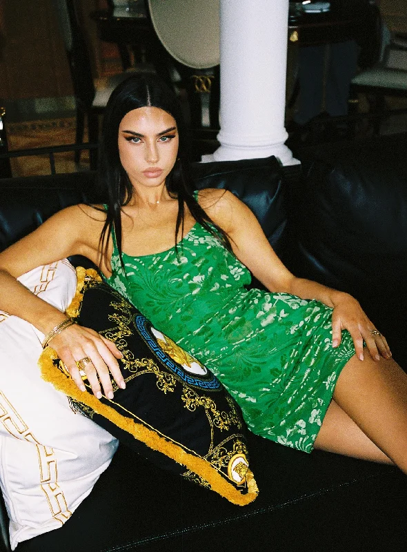 Birthday dresses for formal events with bold, vibrant colors and metallic accents -Burn Out Velvet Mini Dress Green Birthday dresses for formal events with bold, vibrant colors and metallic accents -Burn Out Velvet Mini Dress Green