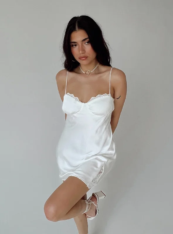 Formal birthday dresses for formal events with classic silhouettes and vintage-inspired accessories for a classic look -Snowbird Mini Dress White Petite Formal birthday dresses for formal events with classic silhouettes and vintage-inspired accessories for a classic look -Snowbird Mini Dress White Petite
