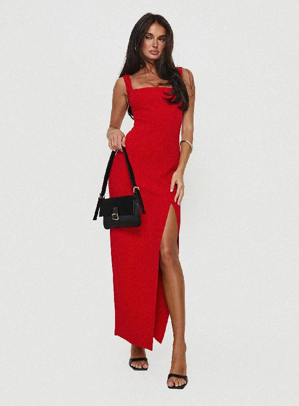 Formal dresses for formal events with unique cultural influences -Bombshell Maxi Dress Red Formal dresses for formal events with unique cultural influences -Bombshell Maxi Dress Red
