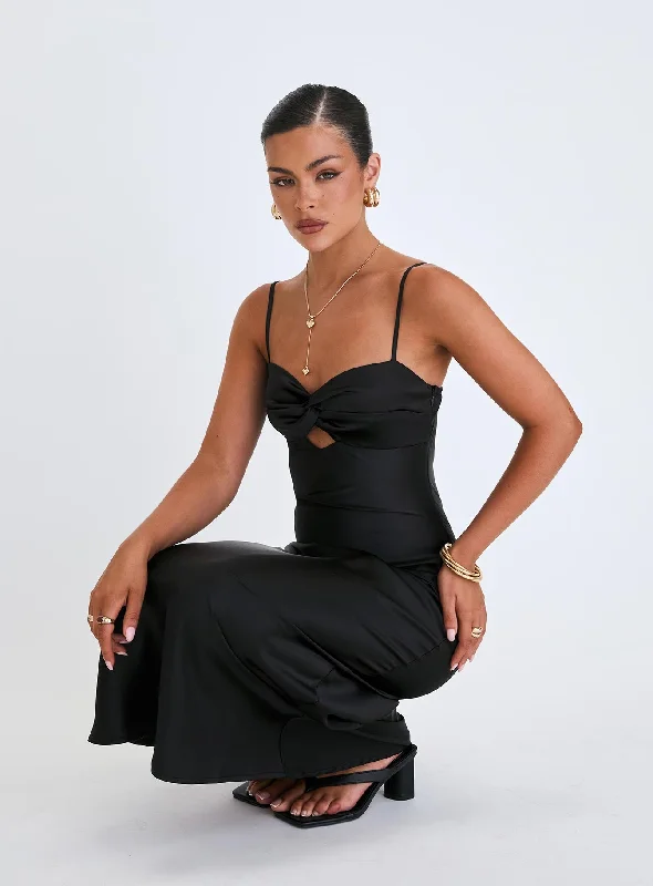Formal dresses for formal events with metallic accents and glitter -Blackthorn Maxi Dress Black Formal dresses for formal events with metallic accents and glitter -Blackthorn Maxi Dress Black