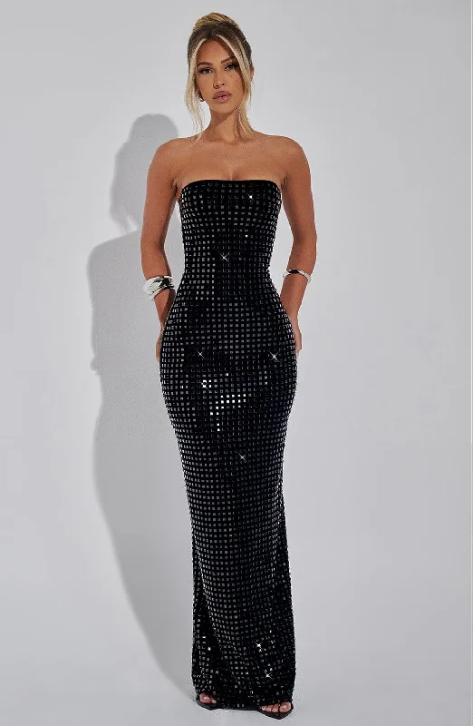 Bridesmaid dress rental services compared- -Neriah Maxi Dress - Black