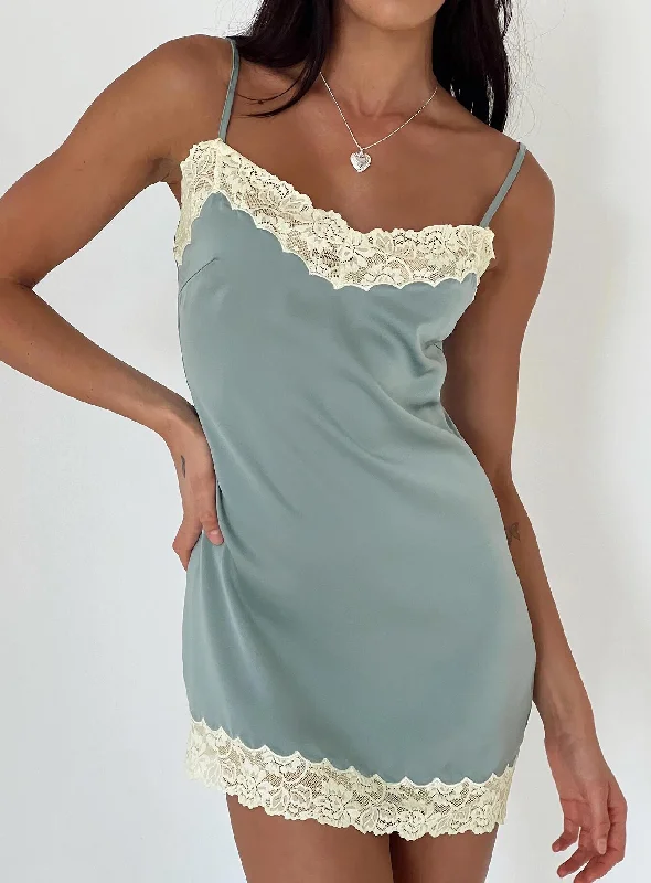 Party dresses with convertible necklines and sleeves -Ochi Mini Dress Polar Blue