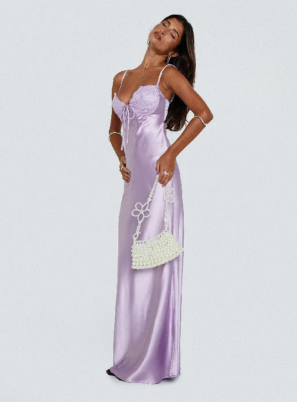 Prom dresses with vintage-inspired silhouettes -Fadyen Bias Cut Maxi Dress Lilac