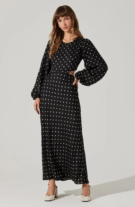 Bridesmaid dress brands with inclusive sizing- -Quinn Floral Cutout Maxi Dress