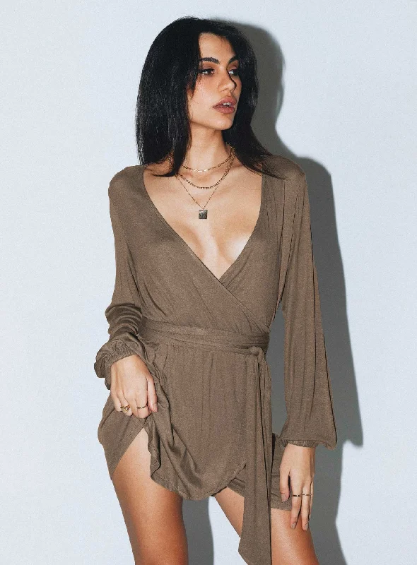 Party dresses with unique accessories and embellishments for special occasions and events to stand out and shine -Antonia Mini Dress Brown Party dresses with unique accessories and embellishments for special occasions and events to stand out and shine -Antonia Mini Dress Brown