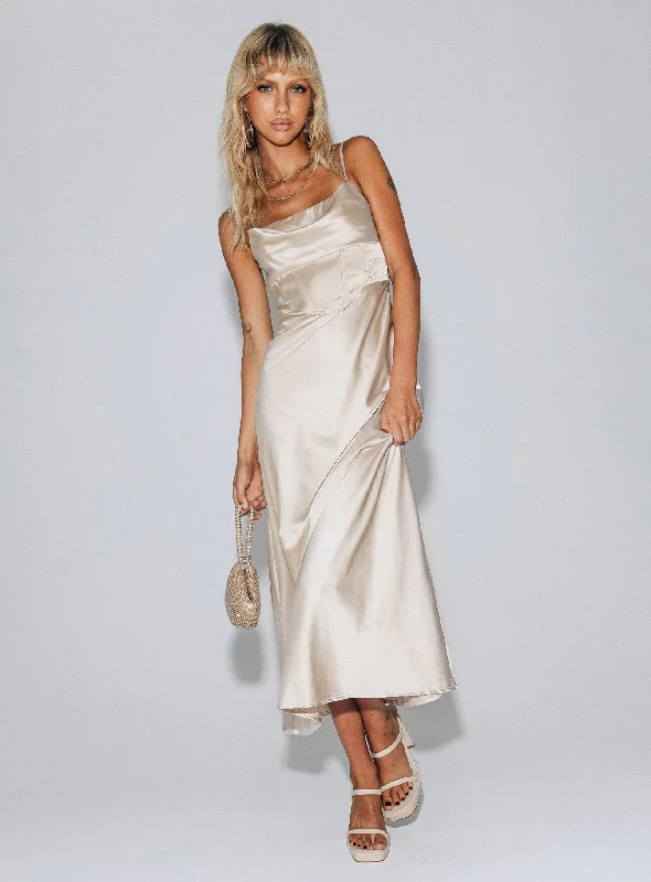 Party dresses near me for last-minute shopping -Perrie Midi Dress Cream