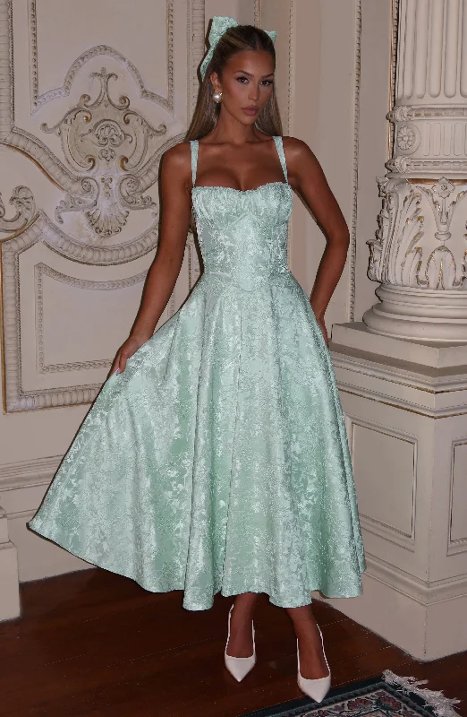 Prom dresses for plus-size women with supportive and flattering silhouettes for confidence -Amity Midi Dress - Mint Prom dresses for plus-size women with supportive and flattering silhouettes for confidence -Amity Midi Dress - Mint