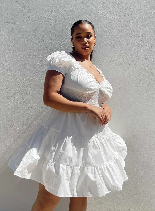 Party dresses with eco-friendly materials -Daniela Mini Dress White Curve