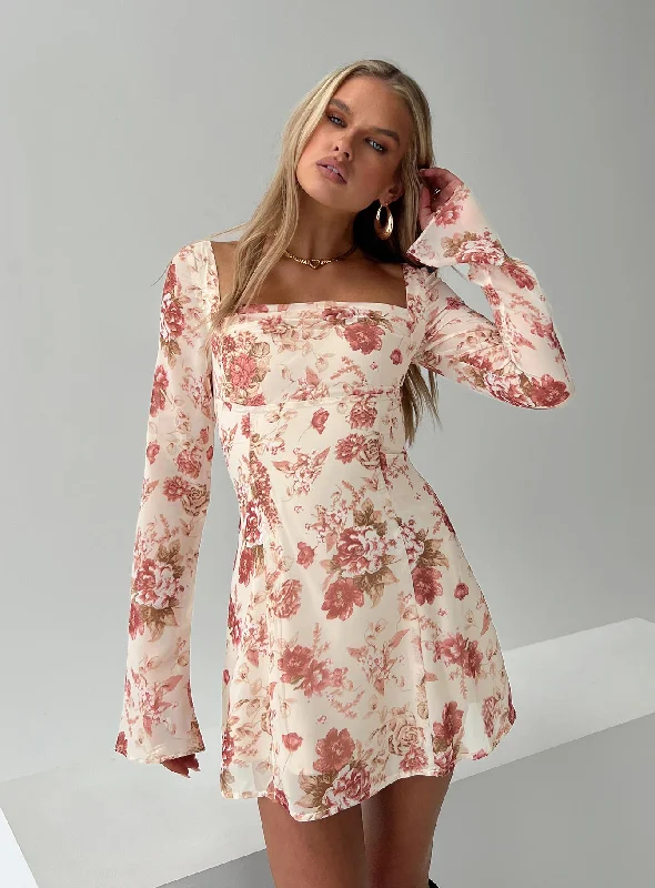 Party dresses for special occasions with custom designs and embroidery for exclusivity and uniqueness -Valentin Long Sleeve Mini Dress Floral Party dresses for special occasions with custom designs and embroidery for exclusivity and uniqueness -Valentin Long Sleeve Mini Dress Floral