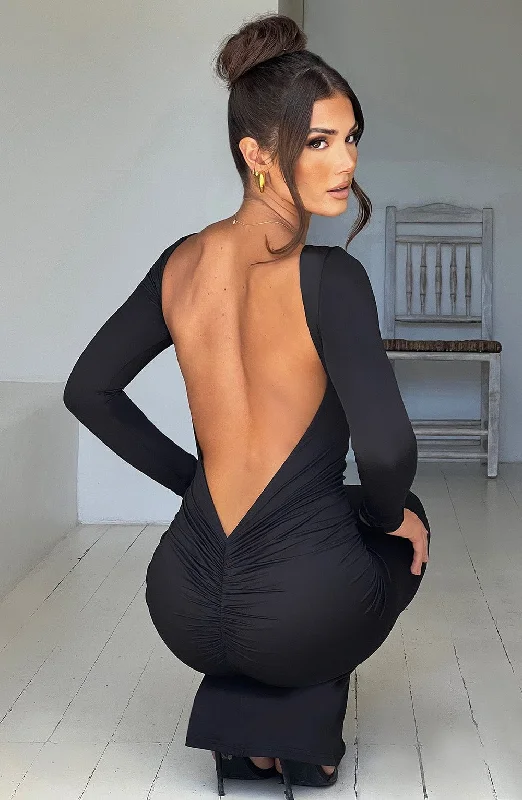 Formal party dresses with luxurious fabrics and sophisticated designs for formal events and galas -Rameesha Maxi Dress - Black Formal party dresses with luxurious fabrics and sophisticated designs for formal events and galas -Rameesha Maxi Dress - Black