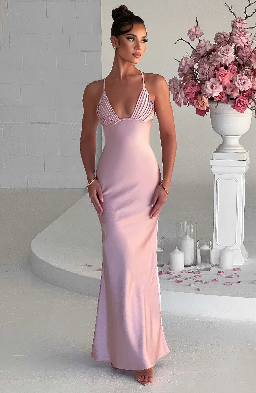 Party dresses with unique cultural influences and traditional styles for cultural identity and heritage -Miriam Maxi Dress - Blush Party dresses with unique cultural influences and traditional styles for cultural identity and heritage -Miriam Maxi Dress - Blush