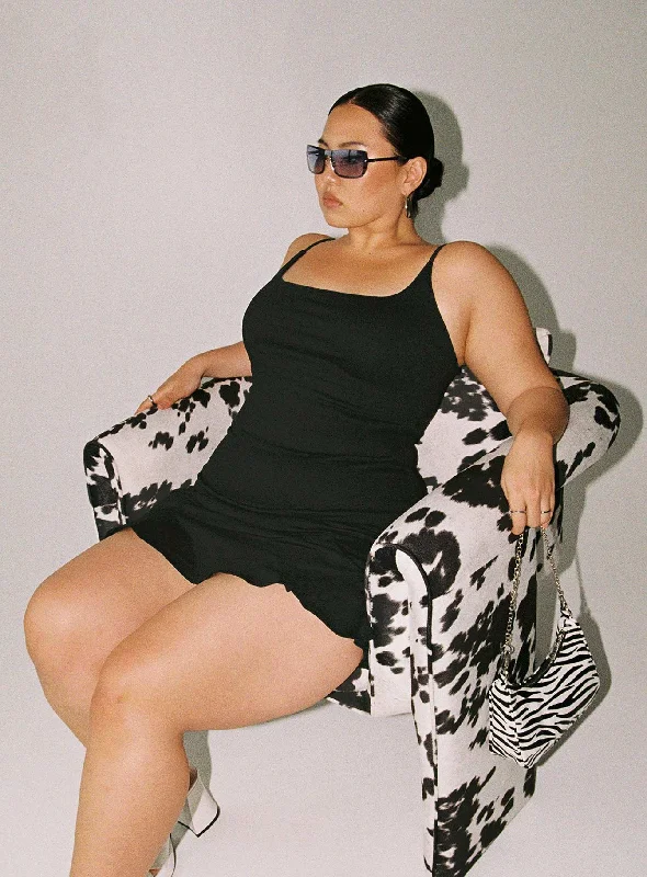 Formal birthday dresses for formal events with classic silhouettes -Kiribati Mini Dress Black Curve Formal birthday dresses for formal events with classic silhouettes -Kiribati Mini Dress Black Curve