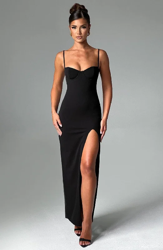 Prom dresses with personalized messages and quotes for a heartfelt touch -Asteria Maxi Dress - Black Prom dresses with personalized messages and quotes for a heartfelt touch -Asteria Maxi Dress - Black