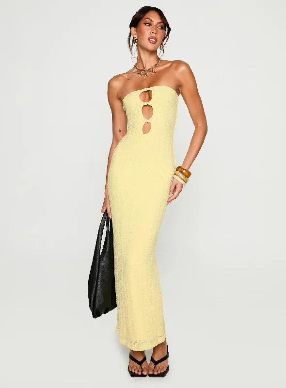 Flowy dresses for a comfortable yet stylish casual day - -Flowy dresses for formal events with pastel colors and floral patterns for a fresh and youthful appearance -Saijana Strapless Maxi Dress Lemon Flowy dresses for a comfortable yet stylish casual day - -Flowy dresses for formal events with pastel colors and floral patterns for a fresh and youthful appearance -Saijana Strapless Maxi Dress Lemon