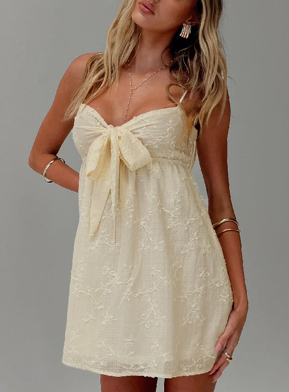 Prom dresses for outdoor activities with durable and water-resistant fabrics for adventure and exploration in challenging environments -Granno Mini Dress Lemon Prom dresses for outdoor activities with durable and water-resistant fabrics for adventure and exploration in challenging environments -Granno Mini Dress Lemon