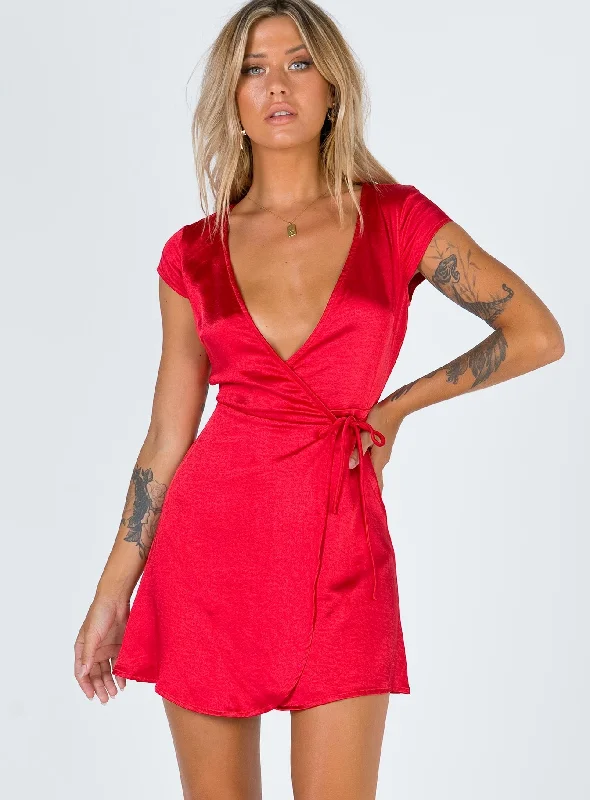 Birthday dresses for special occasions with custom designs and embroidery for exclusivity -Emily Mini Dress Red Birthday dresses for special occasions with custom designs and embroidery for exclusivity -Emily Mini Dress Red