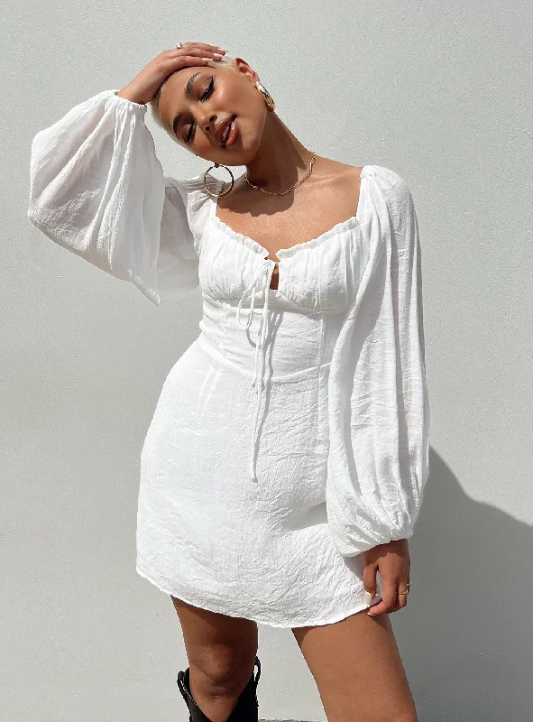Party dresses with metallic colors and sequins for formal parties and special occasions to dazzle and impress -Milly Mini Dress White Party dresses with metallic colors and sequins for formal parties and special occasions to dazzle and impress -Milly Mini Dress White
