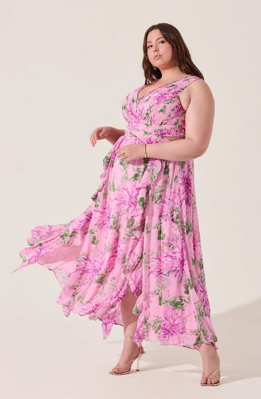 Plus Size - Pink floral