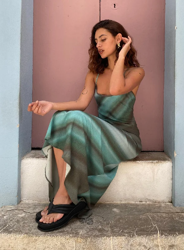 Birthday dresses for formal events with convertible sleeves and necklines for flexibility and style versatility -Otillie Maxi Dress Blue Multi Birthday dresses for formal events with convertible sleeves and necklines for flexibility and style versatility -Otillie Maxi Dress Blue Multi
