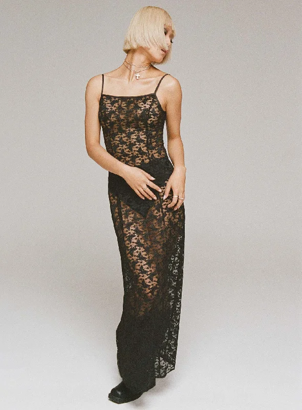 Birthday dresses for formal events with elegant silhouettes and vintage-inspired styles -Countess Maxi Dress Black Birthday dresses for formal events with elegant silhouettes and vintage-inspired styles -Countess Maxi Dress Black