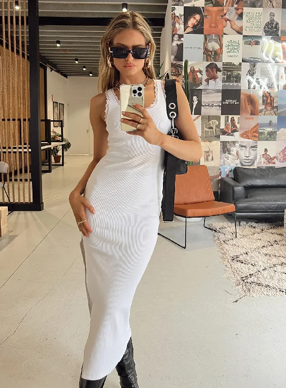 Corset dresses with unique cultural influences -Ebony Midi Dress White