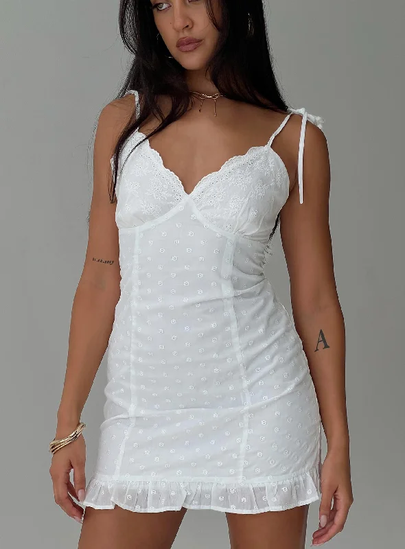 Birthday dresses for formal events with elegant silhouettes and vintage-inspired styles for a timeless and refined look -Zenaida Mini Dress White Birthday dresses for formal events with elegant silhouettes and vintage-inspired styles for a timeless and refined look -Zenaida Mini Dress White