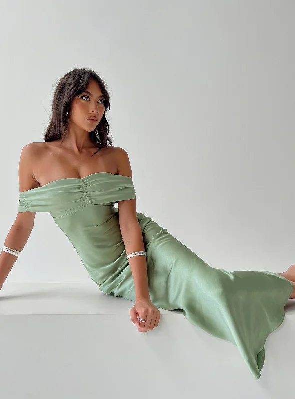 Prom dresses with sustainable materials and production -Sadee Maxi Dress Sage