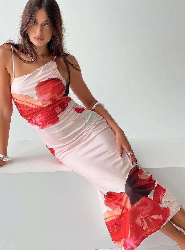 Party dresses for formal events with smart temperature regulation and comfort for optimal relaxation -Simeon Maxi Dress Floral Multi
