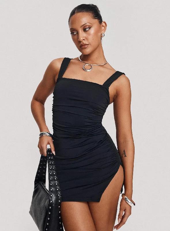 Formal corset dresses with sophisticated designs and luxurious fabrics for formal galas -Sheila Mini Dress Black Formal corset dresses with sophisticated designs and luxurious fabrics for formal galas -Sheila Mini Dress Black